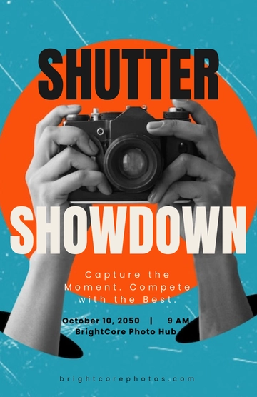 Free Photography Competition Poster Template to Edit Online