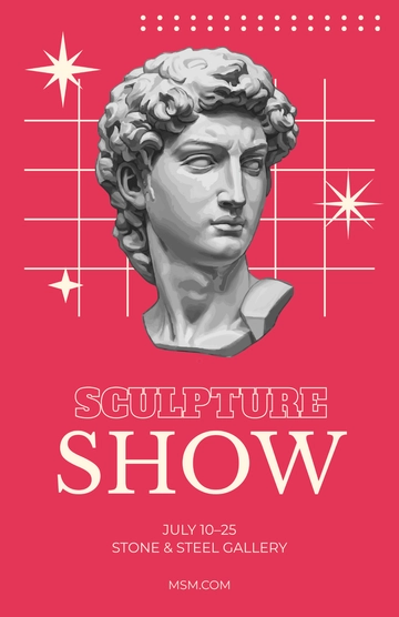 Free Creative Sculpture Gallery Poster Template to Edit Online Free Creative Sculpture Gallery Poster Template to Edit Online