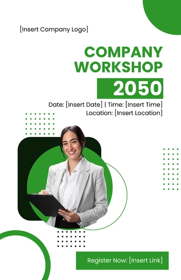 Free Blank Company Workshop Poster Template to Edit Online