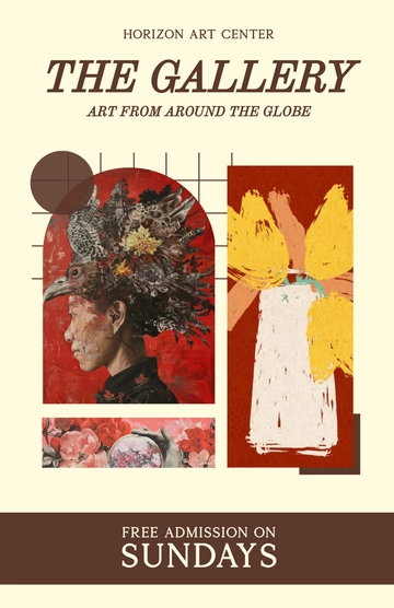 Free Unique Gallery Poster Template to Edit Online Free Unique Gallery Poster Template to Edit Online