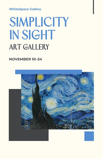 Free Minimalist Gallery Poster Template to Edit Online Free Minimalist Gallery Poster Template to Edit Online