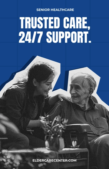 Free Professional Nursing Home Healthcare Poster Template to Edit Online
