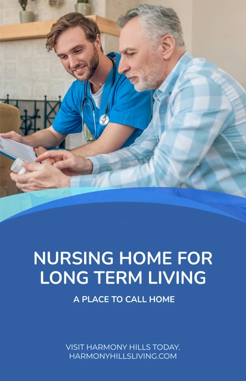 Free Nursing Home Poster for Long-Term Living Template to Edit Online