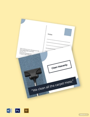 Carpet Cleaning Postcard Template