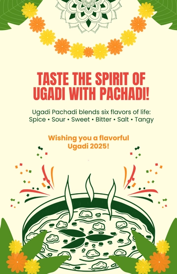 Free Ugadi Pachadi Poster Template to Edit Online