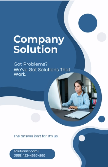 Free Blue Company Solution Poster Template to Edit Online
