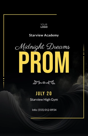 Free Elegant Prom Poster Template to Edit Online
