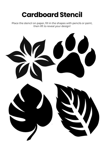 Free Cardboard Stencil Template to Edit Online