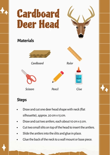 Free Cardboard Deer Head Template to Edit Online