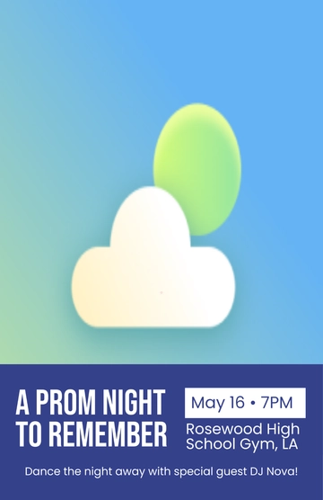 Free Modern Prom Entertainment Poster Template to Edit Online