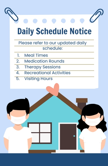 Free Nursing Home Schedule Poster Template to Edit Online