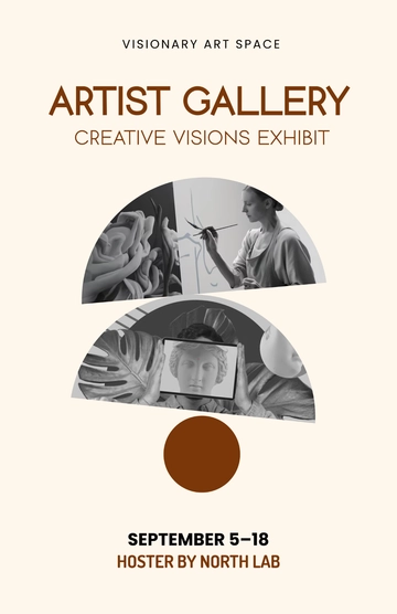 Free Artist Gallery Poster Template to Edit Online Free Artist Gallery Poster Template to Edit Online
