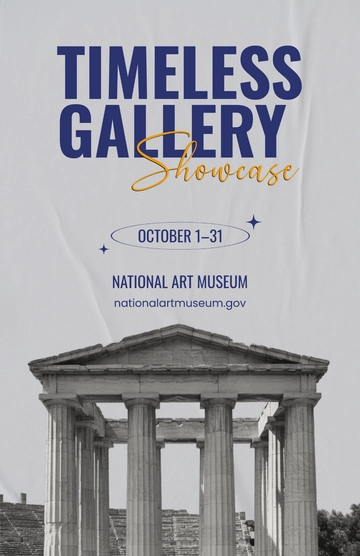 Free Museum Gallery Poster Template to Edit Online
