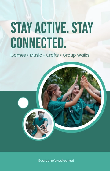 Free Nursing Home Engagement Poster Template to Edit Online