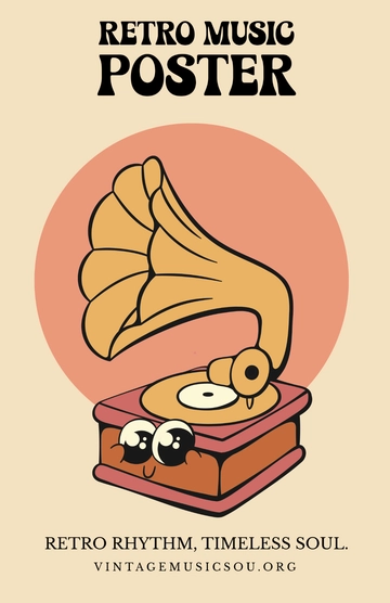 Free Retro Music Poster to Edit Online