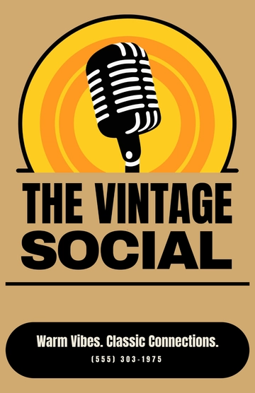 Free Retro Brown Event Poster to Edit Online