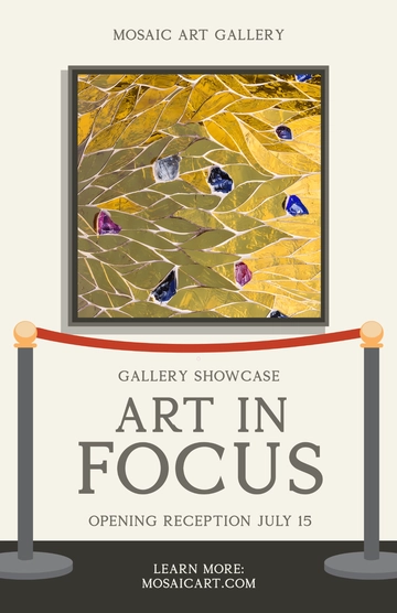 Free Gallery Showcase Poster Template to Edit Online