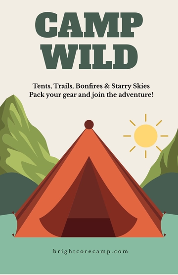 Free Retro Camping Poster Template to Edit Online