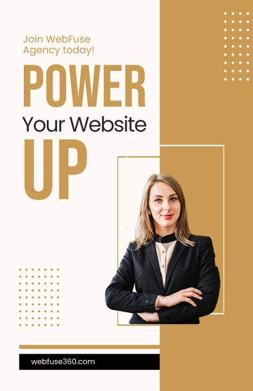 Free Gold Website Marketing Poster Template to Edit Online