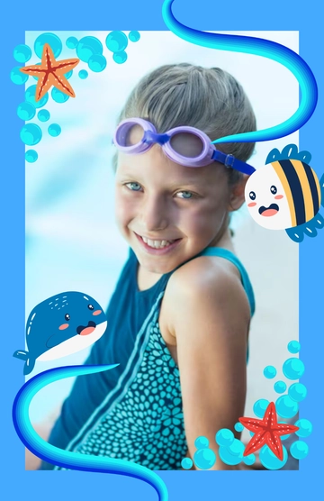 Free Colorful Cartoon Poster Frame Template to Edit Online