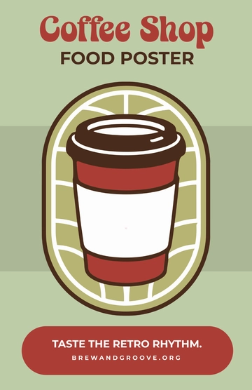 Free Retro Coffee Shop Food Poster to Edit Online