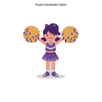 Free Purple Cheerleader Clipart to Edit Online