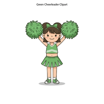 Free Green Cheerleader Clipart to Edit Online