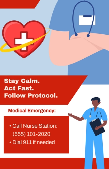 Free Nursing Home Emergency Poster Template to Edit Online