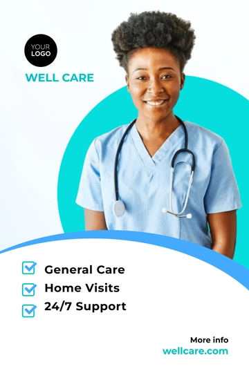 Free Professional Healthcare Service Poster Template to Edit Online