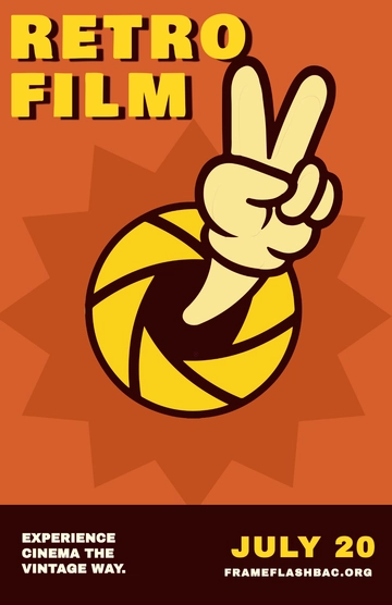 Free Retro Film Poster to Edit Online
