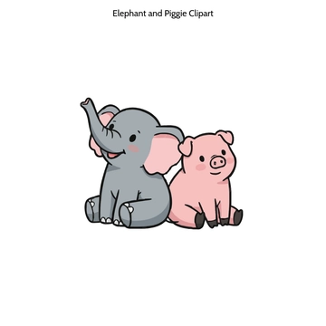 Free Elephant and Piggie Clipart to Edit Online