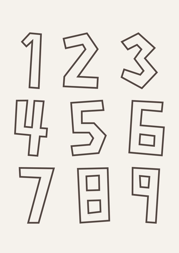 Free Cardboard Numbers Template to Edit Online