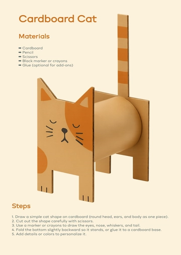 Free Animal Cardboard Template to Edit Online