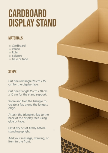 Free Cardboard Display Template to Edit Online