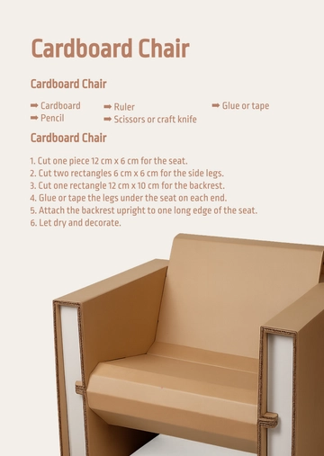 Free Cardboard Chair Design Template to Edit Online