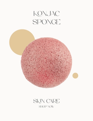 Free Konjac Sponge Skincare Photo Template to Edit Online