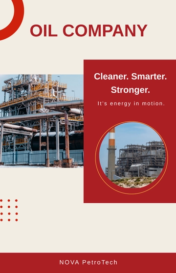Free Simple Oil Company Poster Template to Edit Online