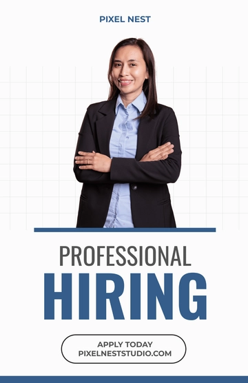 Free Professional Cool Hiring Poster Template to Edit Online