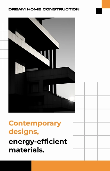 Free Modern House Construction Poster Template to Edit Online