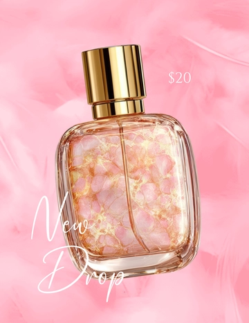 Free Pink Perfume Photo Template to Edit Online