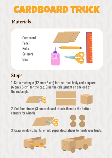 Free Cardboard Truck Template to Edit Online