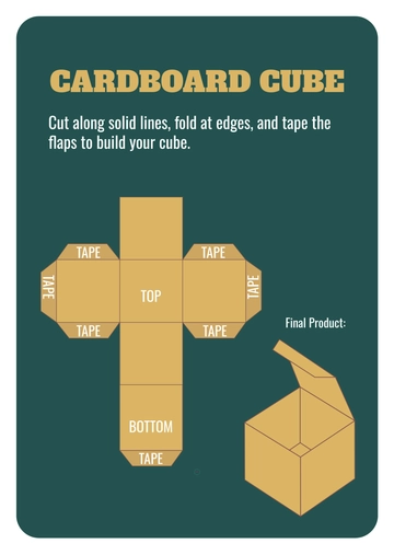 Free Cardboard Cube Template to Edit Online