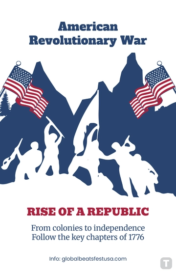 Free American Revolutionary War Poster Template to Edit Online Free American Revolutionary War Poster Template to Edit Online