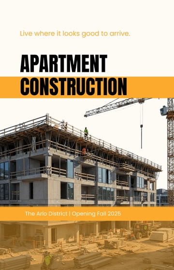 Free Apartment Construction Poster Template to Edit Online