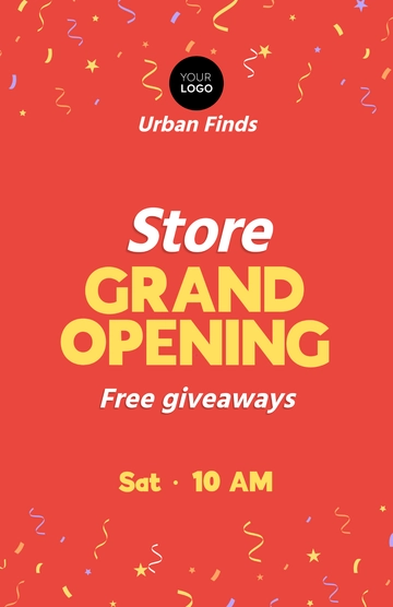 Free Store Grand Opening Poster Template to Edit Online