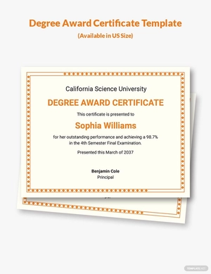 PHD Degree Certificate Template