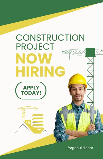Free Construction Project Poster Template to Edit Online