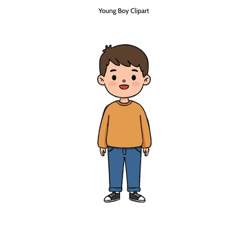 Free Young Boy Clipart to Edit Online