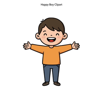 Free Happy Boy Clipart to Edit Online