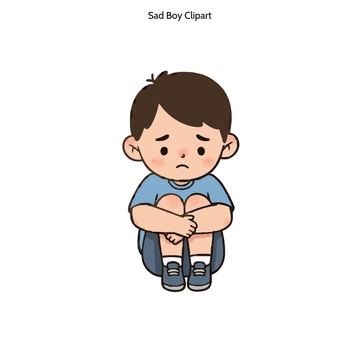 Free Sad Boy Clipart to Edit Online